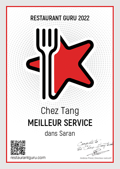 Restaurant Chez TANG : Établissement recommandé par Restaurant Guru en 2022
